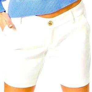 Lilly Pulitzer White Bermuda Shorts Classic Style